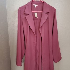 Maurices Purple Longline Blazer Cardigan Duster
